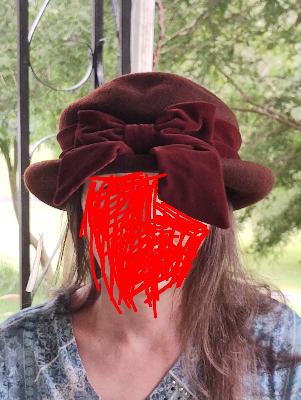 Capelli of New York Chocolate Brown Vintage Hat With Bow